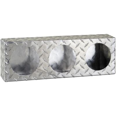 Buyers Products 18 in. Triple Round Diamond Tread Aluminum Light Box for 4 in. Round DOT Lights