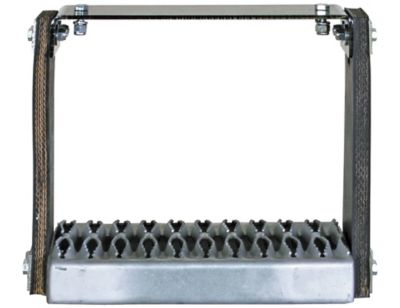 Image showing  12 in. x 11 in. Flexible Rubber Truck Step with Galvanized Steel Diamond Deck-Span Tread