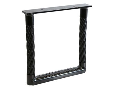 Buyers Products 12 in. x 12 in. x 1.38 in. Deep Powder-Coat Cable Type Truck Steps, Black