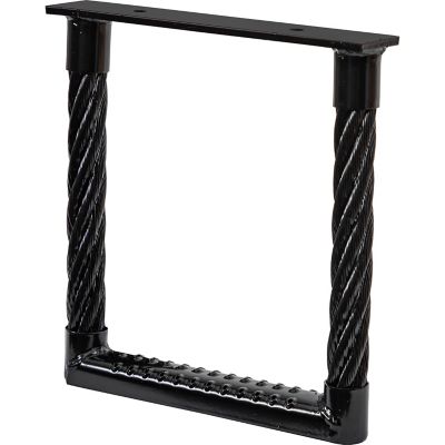 Image showing  12 in. x 12 in. x 1.38 in. Deep Powder-Coat Cable Type Truck Steps, Black