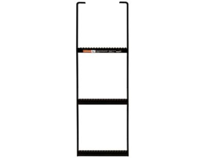 Image showing  12.5 in. x 36 in. Powder-Coat 3-Rung Steel Truck Step with Anti-Slip Step, Black