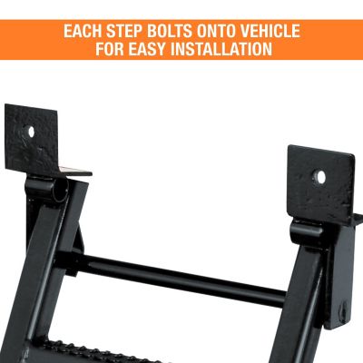Image showing  1-Rung Retractable Truck Step with Nonslip Tread