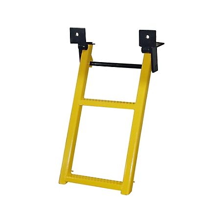 Buyers Products 17.38 in. x 30.25 in. 2-Rung Retractable Truck Step with Nonslip Tread, Yellow
