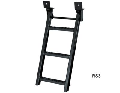 Buyers Products 17.38 in. x 35 in. 3-Rung Retractable Truck Steps with Nonslip Tread, Black