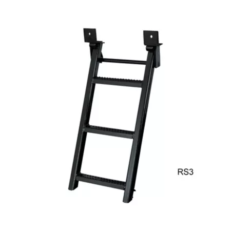 Buyers Products 3-Rung Retractable Truck Step with Non-Slip Tread 17.38 in x 35 in Black Truck Steps