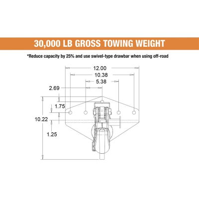 Image showing  15 Ton Swivel Type Pintle Hook with T Bracket