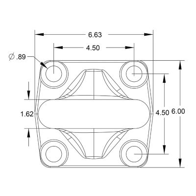 Image showing  3 in. ID Heavy-Duty Forged 4-Bolt Mount Drawbar