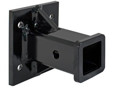 Buyers Products 6 in. Bolt-On Receiver Tube Welded to 1/2 in. Mounting Plate, 2 in. ID, Black