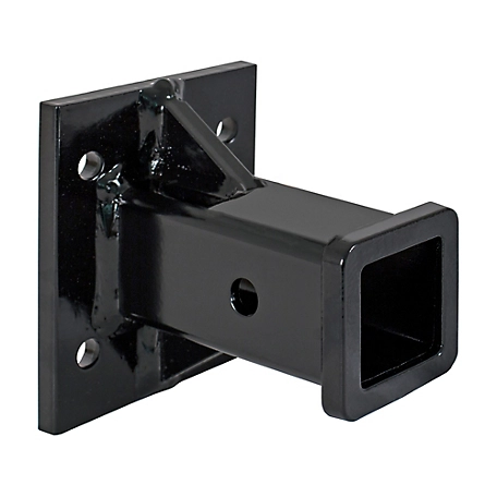 Buyers Products Bolt-On Receiver Tube Welded to 1/2 in. Mounting Plate, 2 in. ID x 6 in. L, Black