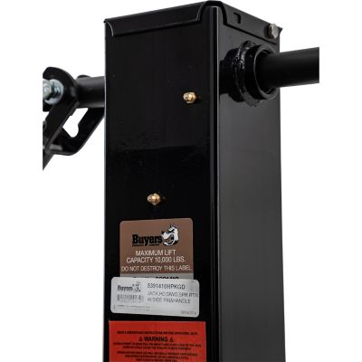 Image showing  12,000 lb. Capacity Heavy-Duty Side-Pin 4 in. Square Jack with Handle, 12 in. Side Pin
