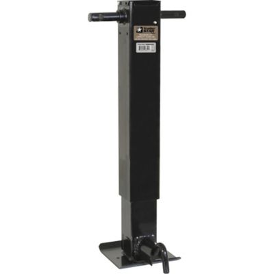 Buyers Products 10,000 lb. Dynamic/12,000 lb. Static Heavy-Duty Front Pin 4 in. Square Trailer Jack, 12 in.