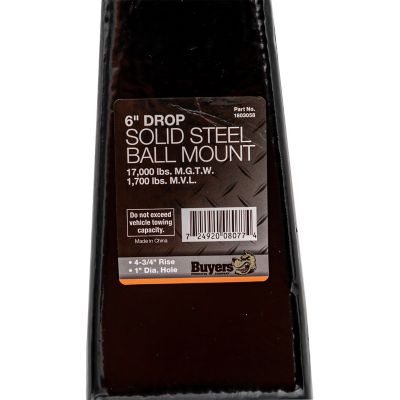 Image showing  2 in. Receiver Heavy-Duty Forged Ball Moun, 6 in. Drop, 700 lb. Capacity