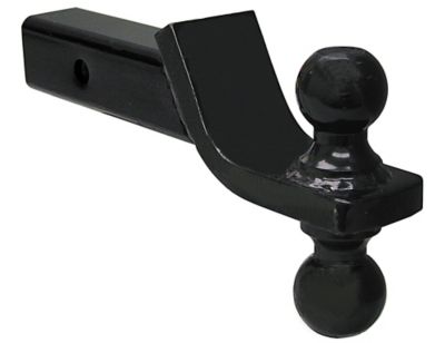 Buyers Products 2 in. Shank Towing Ball Mount with Dual Black Balls, 2 in. and 2-5/16 in. Ball Diameter