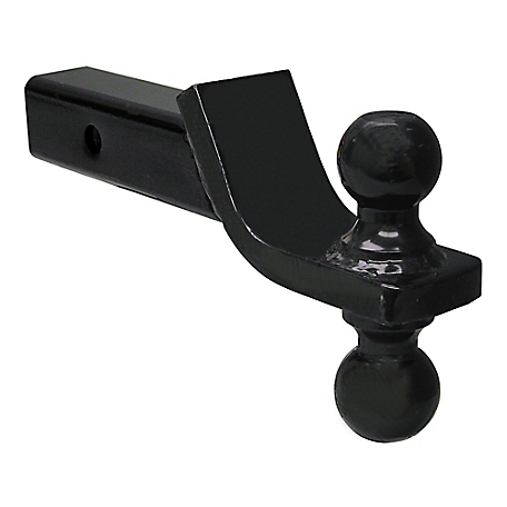 Buyers Products 2 in. Shank Towing Ball Mount with Dual Black Balls, 2 in. and 2-5/16 in. Ball Diameter