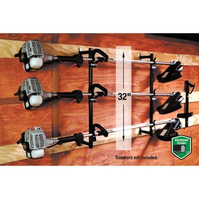 Image showing  3-Position Snap-In Steel Trimmer Rack for Enclosed Landscape Trailers