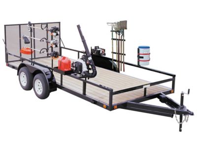 Image showing 7 th Buyers Products Steel Backpack Blower Rack for Open/Enclosed Landscape Trailers, Black