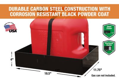 Image showing  5 gal. Gas Container Rack for Open/Enclosed Landscape Trailers