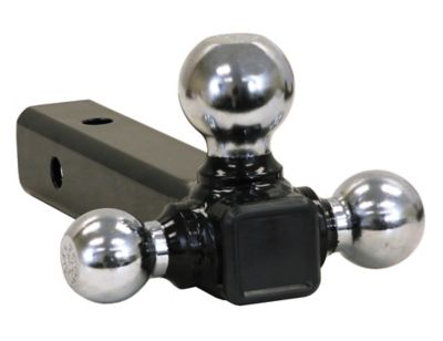 Buyers Products 2 in. Shank 10K lb. Capacity Tri-Ball Hitch with Chrome Balls, Tubular Shank