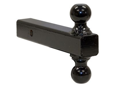 Buyers Products 2 in. Receiver 10,000 lb. Capacity Double-Ball Hitch with Black Balls, Solid Shank