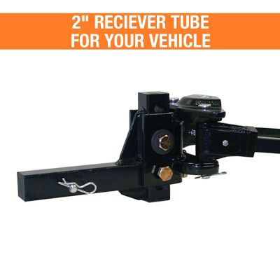 Image showing 8 th Buyers Products 2 in. 12,000 lb. Capacity Weight Distributing Hitch, Trunnion Bar, Black Powder-Coat