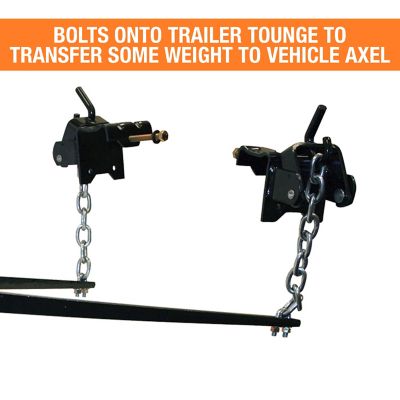 Image showing 9 th Buyers Products 2 in. 12,000 lb. Capacity Weight Distributing Hitch, Trunnion Bar, Black Powder-Coat