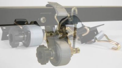 Image showing  3 in. x 7 ft. Ladder Rack Ratchet Tie-Down Angle Mounts with Double J-Hooks, 500 lb., 2-Pack, 5480005