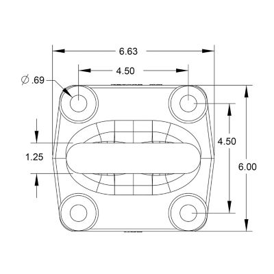 Image showing  2-1/2 in. ID Forged 4-Bolt Mount Drawbar