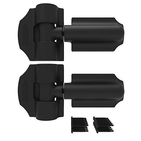 Barrette Outdoor Living Heavy-Duty Steel Contemporary Wrap Hinges, Black, 73014300