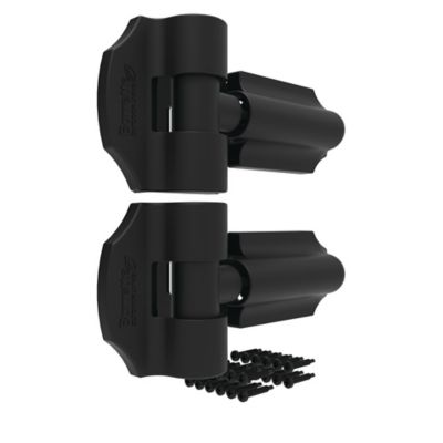 Image showing  Heavy-Duty Steel Contemporary Wrap Hinges, Black, 2 pc.