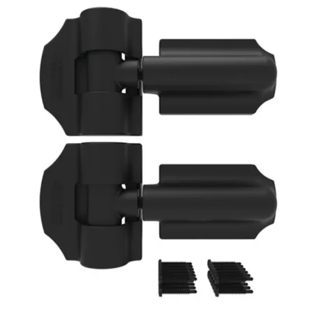 Barrette Outdoor Living Heavy Duty Contemporary Wraparound Hinges Black 73014250 Gate Hardware