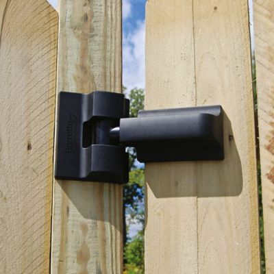 Image showing  Heavy-Duty Modern Wrap Hinge, Black Stainless Steel, 2 pc.