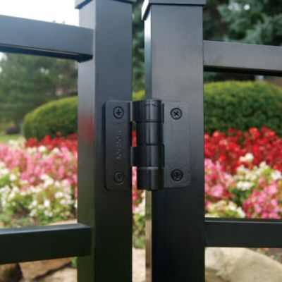 Image showing 5 th Barrette Outdoor Living Compact Aluminum Butterfly Hinge Kit, Black, 73024441
