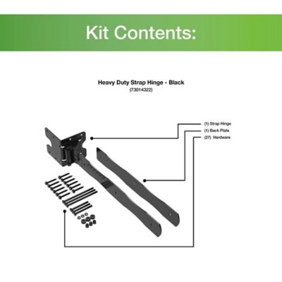 Image showing  Heavy-Duty Strap Hinge, Black
