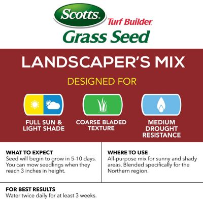 Image showing  7 lb. 930 sq. ft. Turf Builder Landscaper's Grass Seed Mix, North