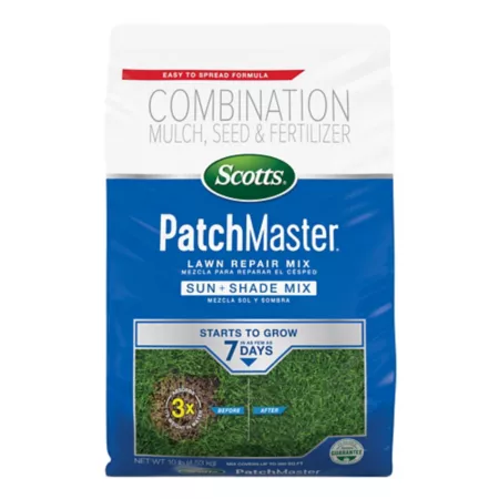 Scotts PatchMaster Lawn Repair Mix 10 lb Sun and Shade Grass Seed Mix Grass Seed