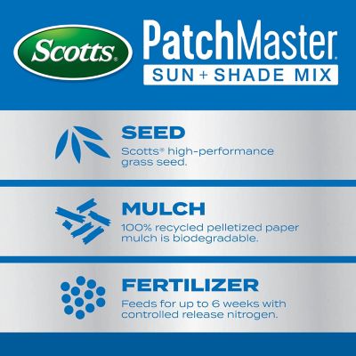 Image showing  10 lb. PatchMaster Lawn Repair Mix Sun and Shade Grass Seed Mix
