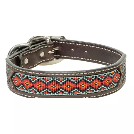 Weaver Leather Beaded Braided Dog Collar 06-1902-19 Dog Basic Collars