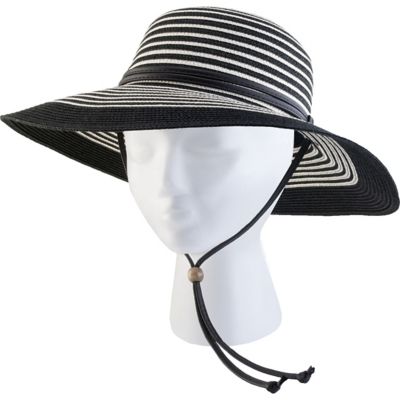 Sloggers Women's Wide Brim Braided Sun Hat with Wind Lanyard