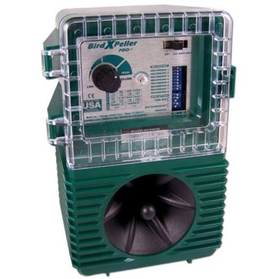 Bird-X BirdXPeller PRO Electronic Bird Repeller for Woodpeckers, 1 Acre