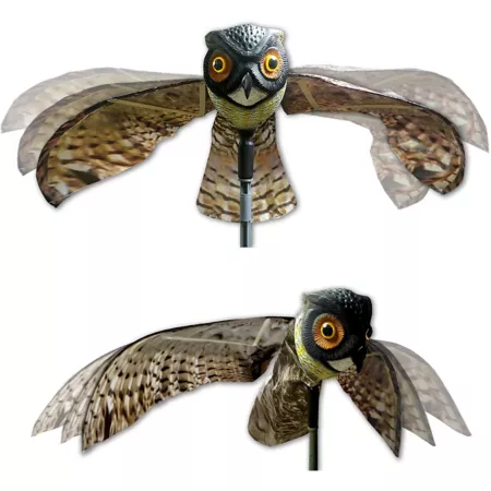 Bird-X 6" Flying Owl Decoy with Movable Wings Scarecrows & Decoys