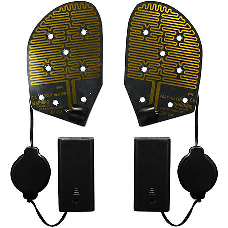 Electric Heated Insoles Foot Warmer Shoe Feet Heater Battery Warm Socks Ski Boot 