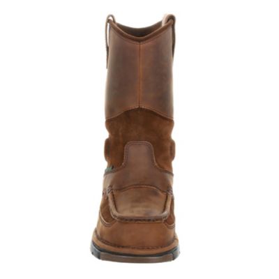 Image showing 3 th Georgia Boot Men's Moc Toe Athens Steel Waterproof Wellington Boots, 10 in., Brown