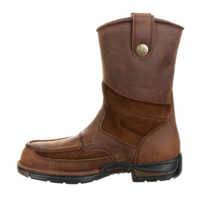 Image showing 4 th Georgia Boot Men's Moc Toe Athens Steel Waterproof Wellington Boots, 10 in., Brown
