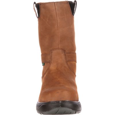 Image showing 3 th Georgia Boot Men's FLX Point Composite Toe Waterproof Wellington Boots, 10 in., Brown