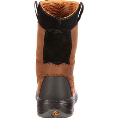 Image showing 4 th Georgia Boot Men's FLX Point Composite Toe Waterproof Wellington Boots, 10 in., Brown