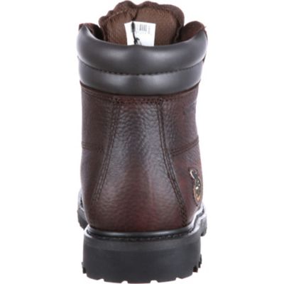 Image showing  Men's Steel Toe Brown Farm 'N Ranch Steel Waterproof Lace-Up Boots, 6 in.