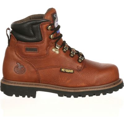 Image showing  Men's Steel Toe Briar Brown Hammer Lace-Up Boots, 6 in.