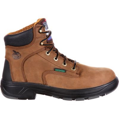 Image showing 1 th Georgia Boot Men's 6 in. Brown FLX Point Waterproof Lace-Up Boots
