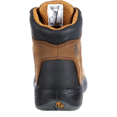 Image showing 4 th Georgia Boot Men's FLX Point Composite Toe Waterproof Lace-Up Boots, 6 in., Brown