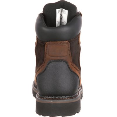 Image showing 4 th Georgia Boot Men's Brookville Round Toe Waterproof Lace-Up Shoes, 6 in., Dark Brown